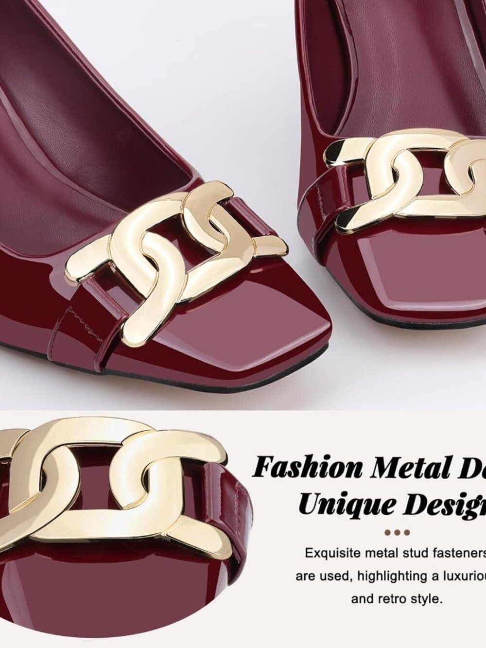 Heel Pumps Fashion Metal Slip On Stiletto Wedding Party Comfortable Dress Pump - Picture 4 of 6
